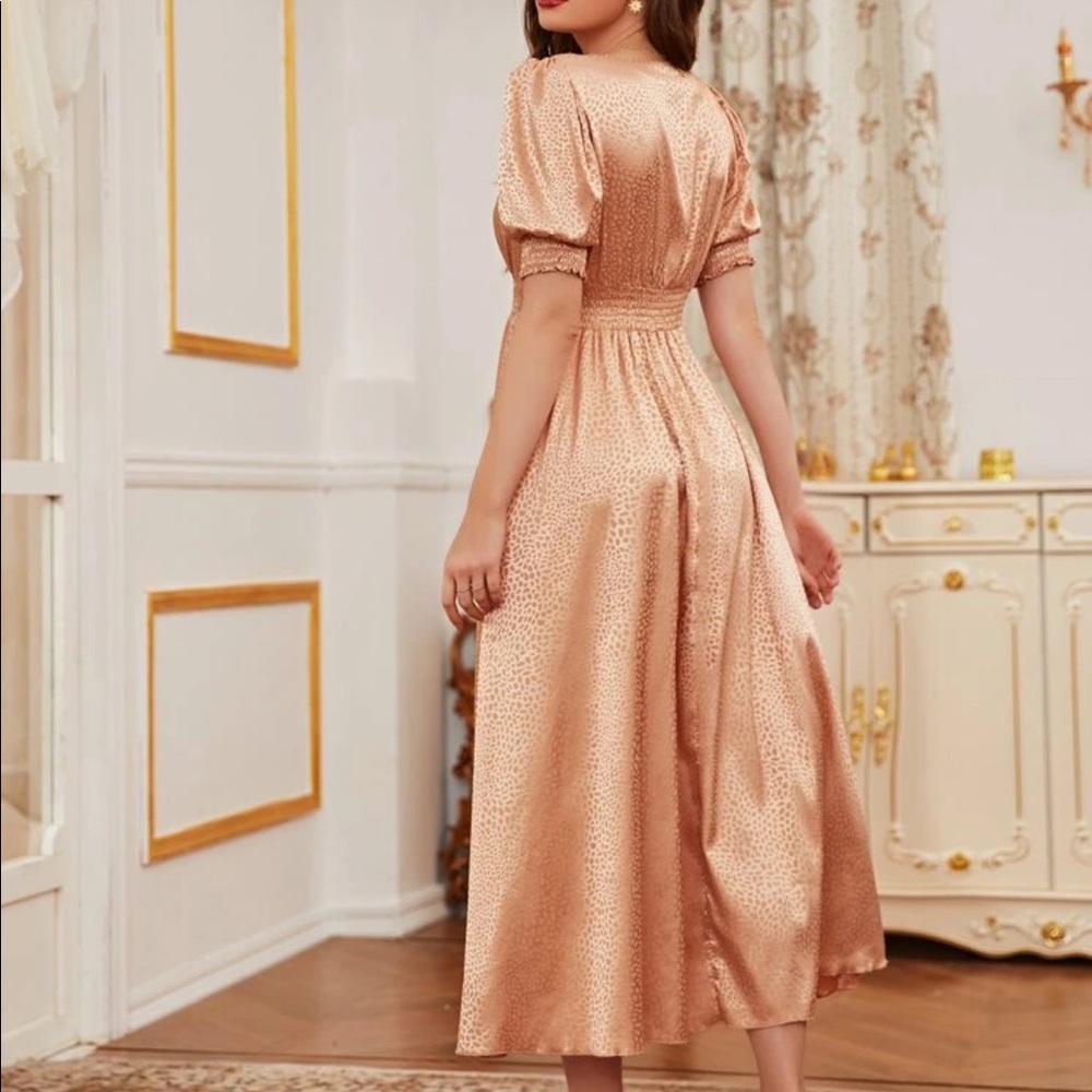 Satin long dress - Picture 2 of 6